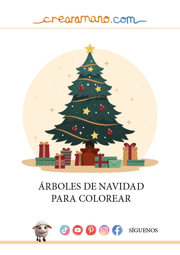 Árboles de Navidad para Imprimir y Colorear